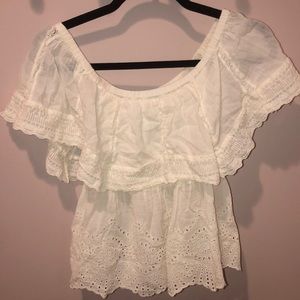 American eagle lace flowy shirt